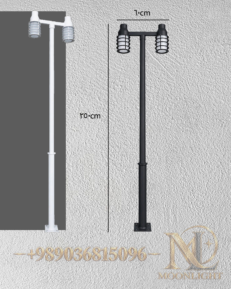 سر چراغ خیابانی دو شاخه LED مدل mm1063-2